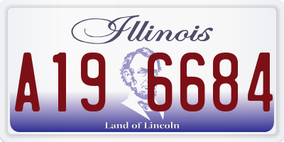 IL license plate A196684