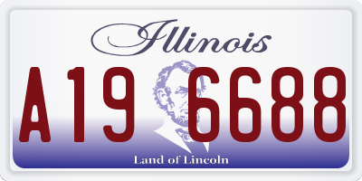 IL license plate A196688