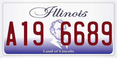 IL license plate A196689
