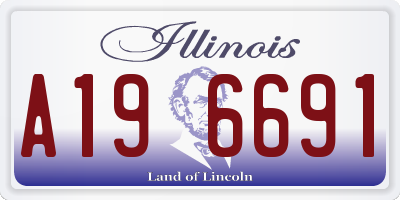 IL license plate A196691