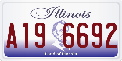 IL license plate A196692