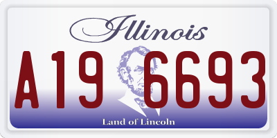 IL license plate A196693