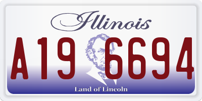 IL license plate A196694