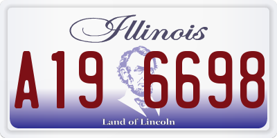 IL license plate A196698