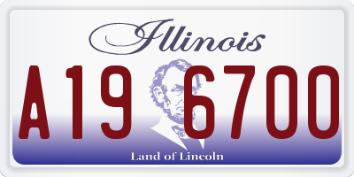 IL license plate A196700