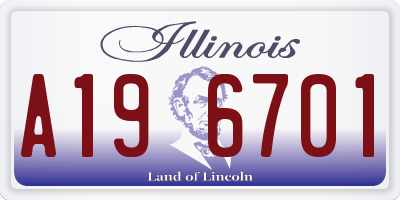 IL license plate A196701