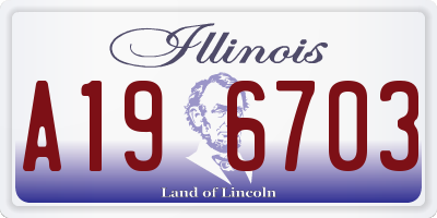 IL license plate A196703