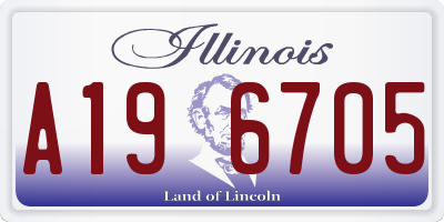 IL license plate A196705