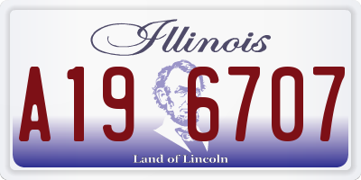 IL license plate A196707