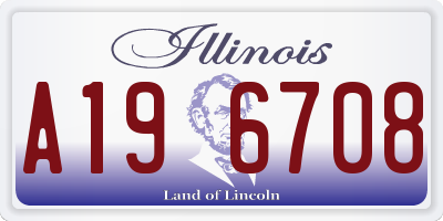 IL license plate A196708