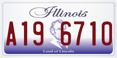 IL license plate A196710