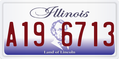 IL license plate A196713