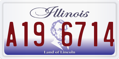 IL license plate A196714