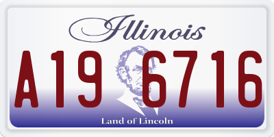 IL license plate A196716