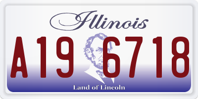 IL license plate A196718