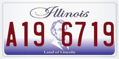 IL license plate A196719