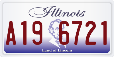 IL license plate A196721