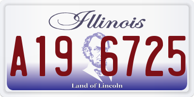 IL license plate A196725