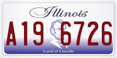 IL license plate A196726