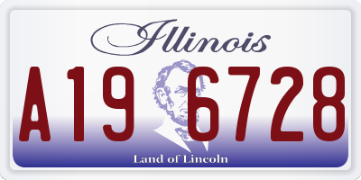 IL license plate A196728