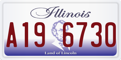 IL license plate A196730