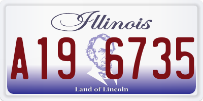 IL license plate A196735