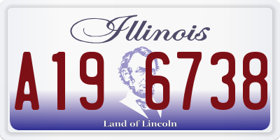 IL license plate A196738