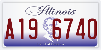IL license plate A196740