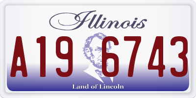 IL license plate A196743