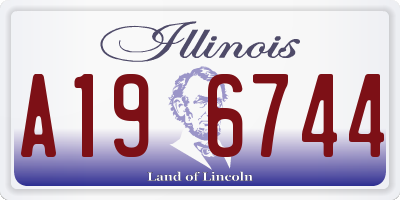 IL license plate A196744