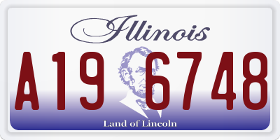 IL license plate A196748