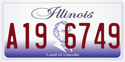 IL license plate A196749