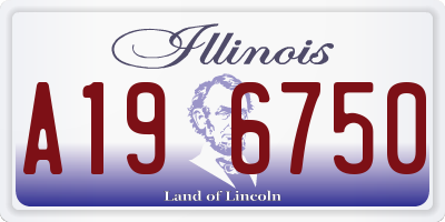 IL license plate A196750