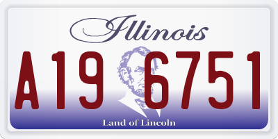 IL license plate A196751
