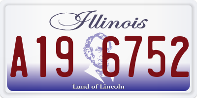 IL license plate A196752