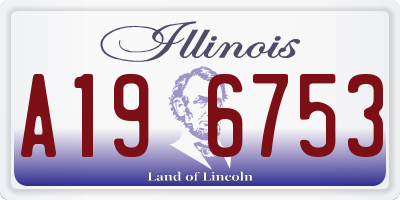 IL license plate A196753