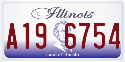 IL license plate A196754