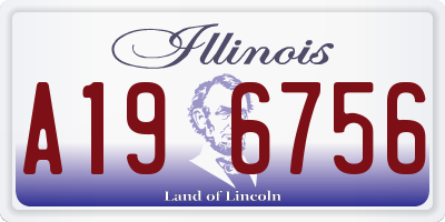 IL license plate A196756