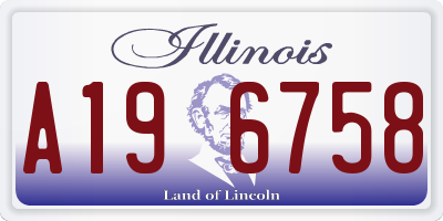 IL license plate A196758