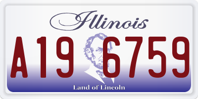 IL license plate A196759
