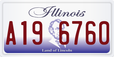 IL license plate A196760
