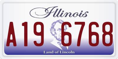 IL license plate A196768