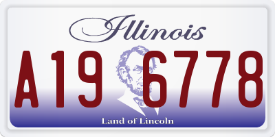 IL license plate A196778