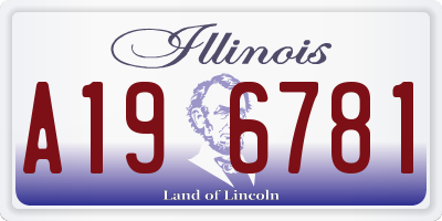 IL license plate A196781