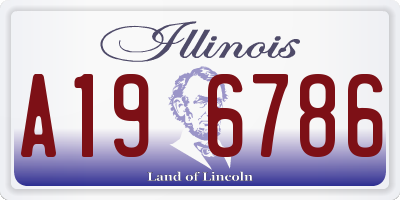 IL license plate A196786