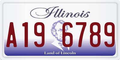 IL license plate A196789