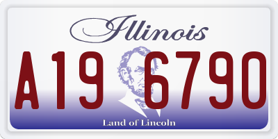 IL license plate A196790