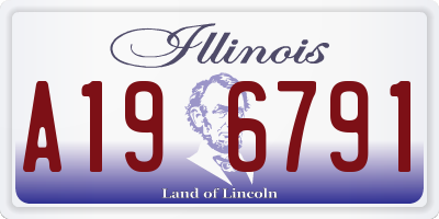 IL license plate A196791
