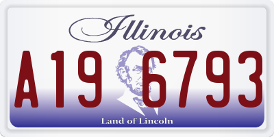 IL license plate A196793