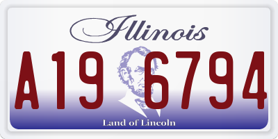 IL license plate A196794